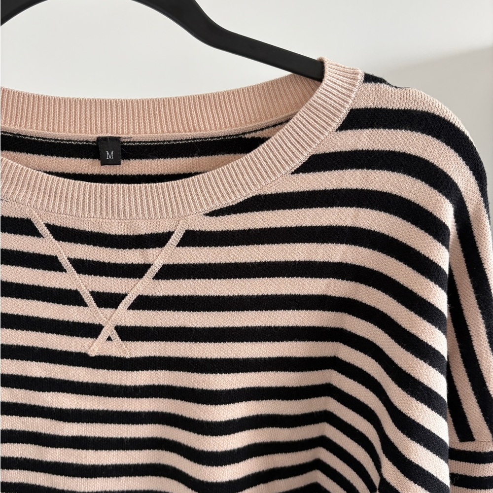 Tan and black striped sweater - Picture 3 of 4